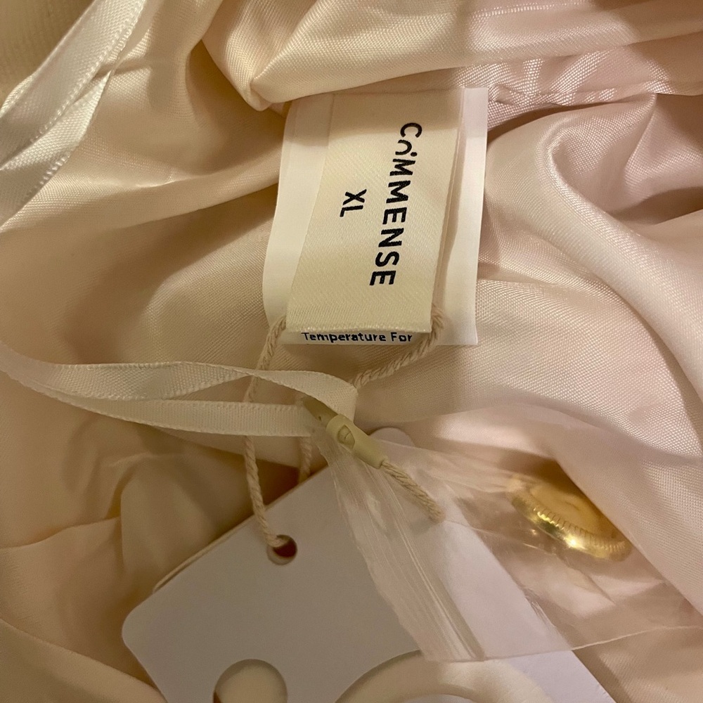 NWT Commense Ivory/Off White Golden Button Pleated Mini Skirt/Skort - XL - Picture 9 of 13
